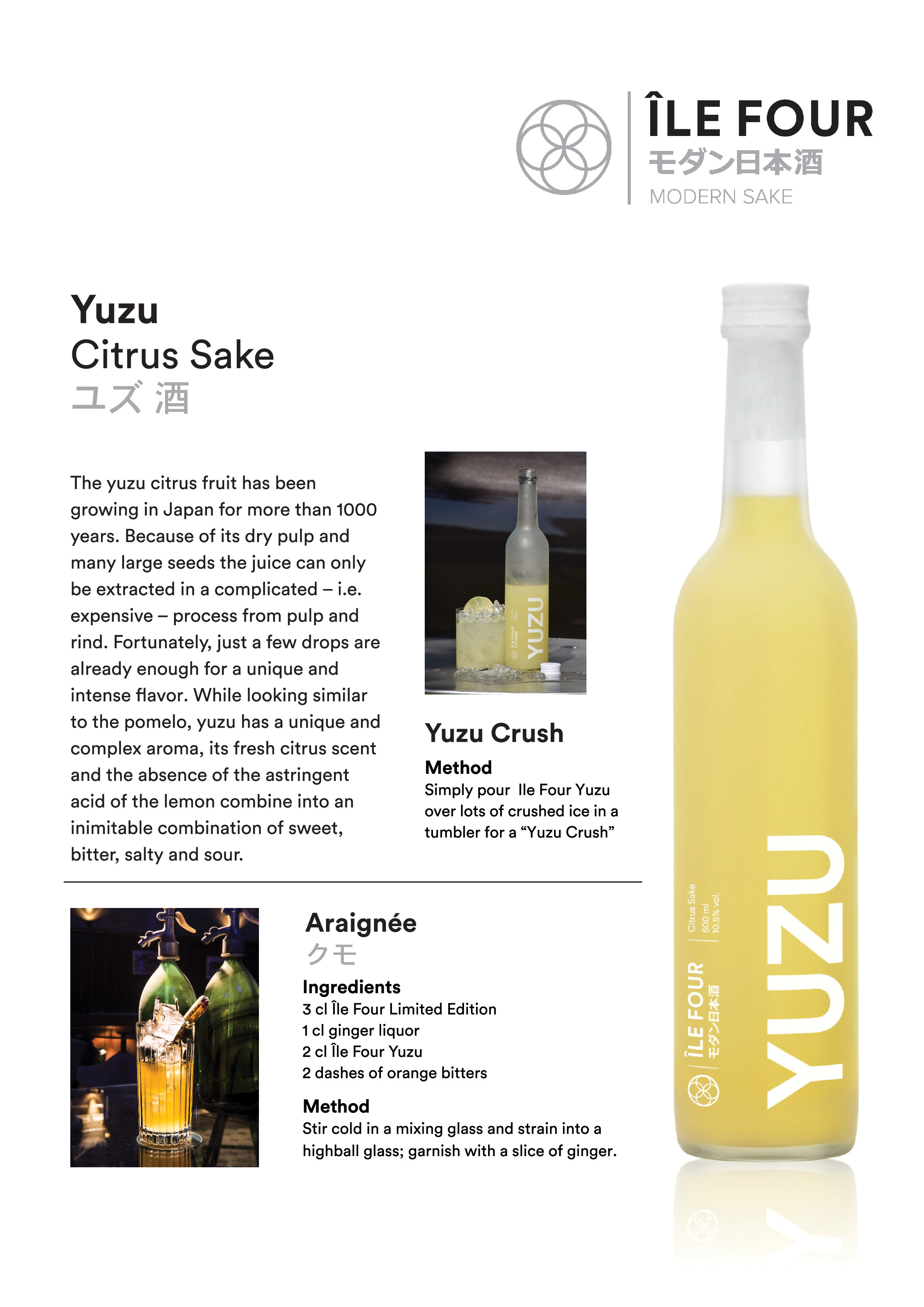 Île Four Yuzu Citrus Sake