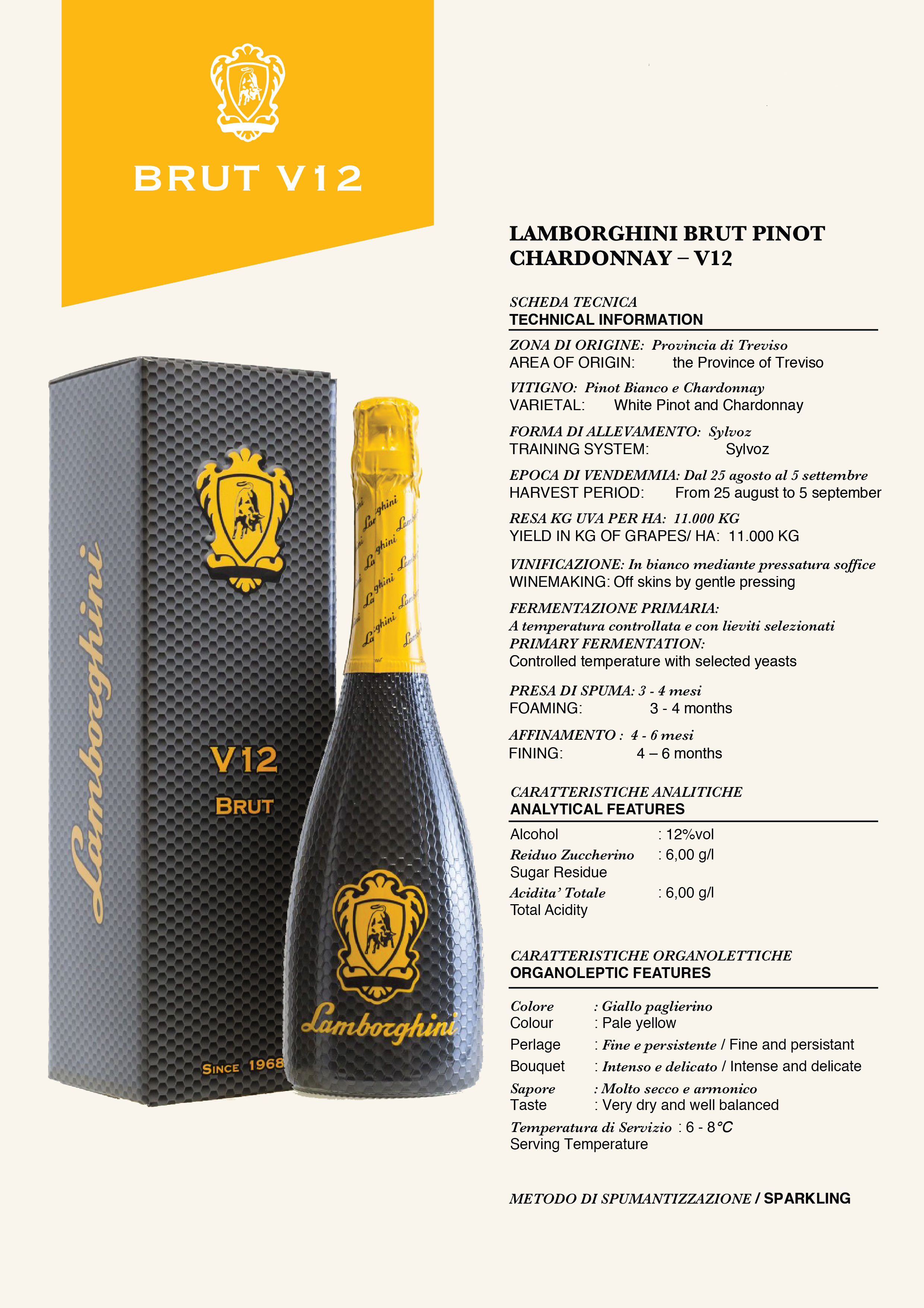 Lamborghini Brut Pinot Chardonnay - V12