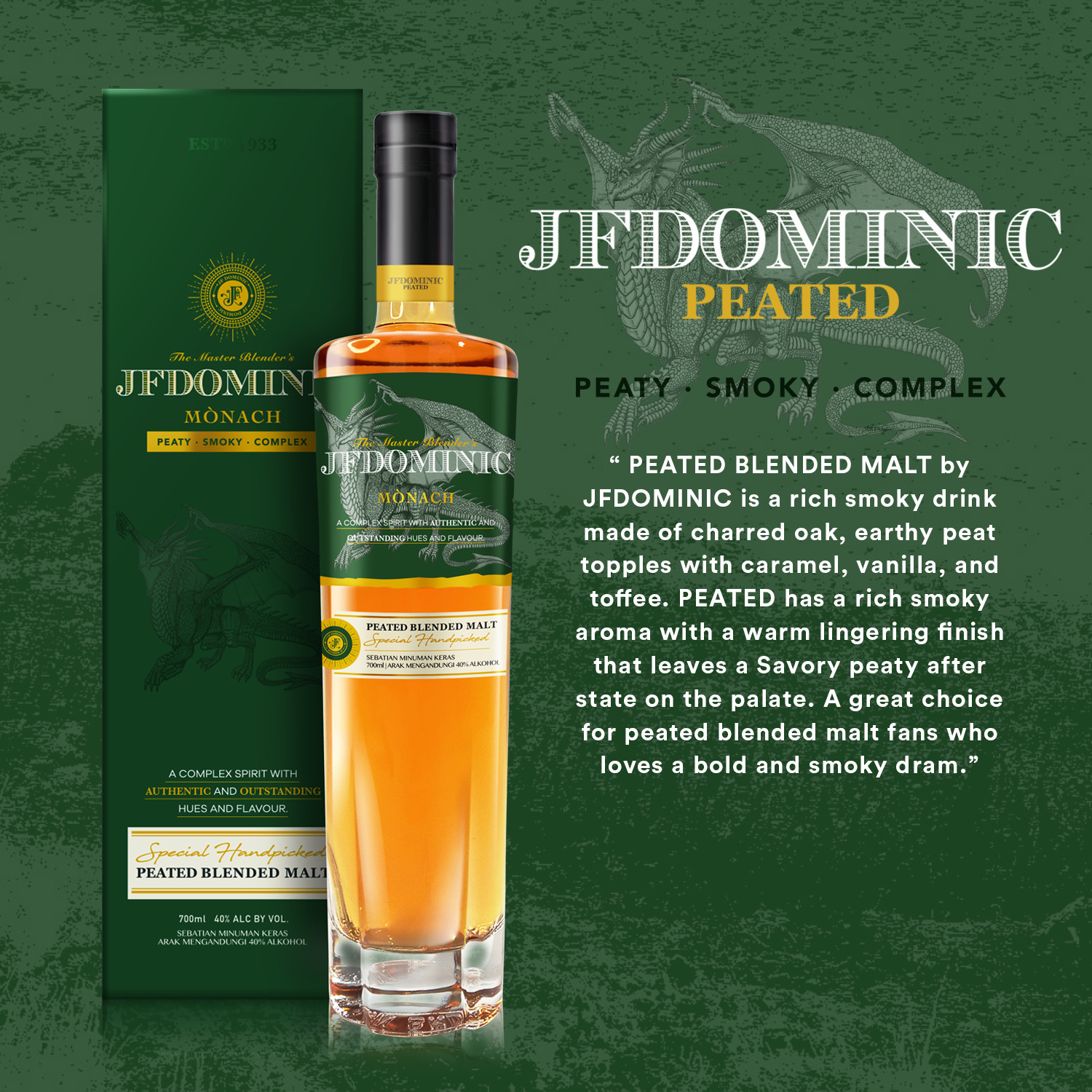 JF Dominic Whisky - Peated