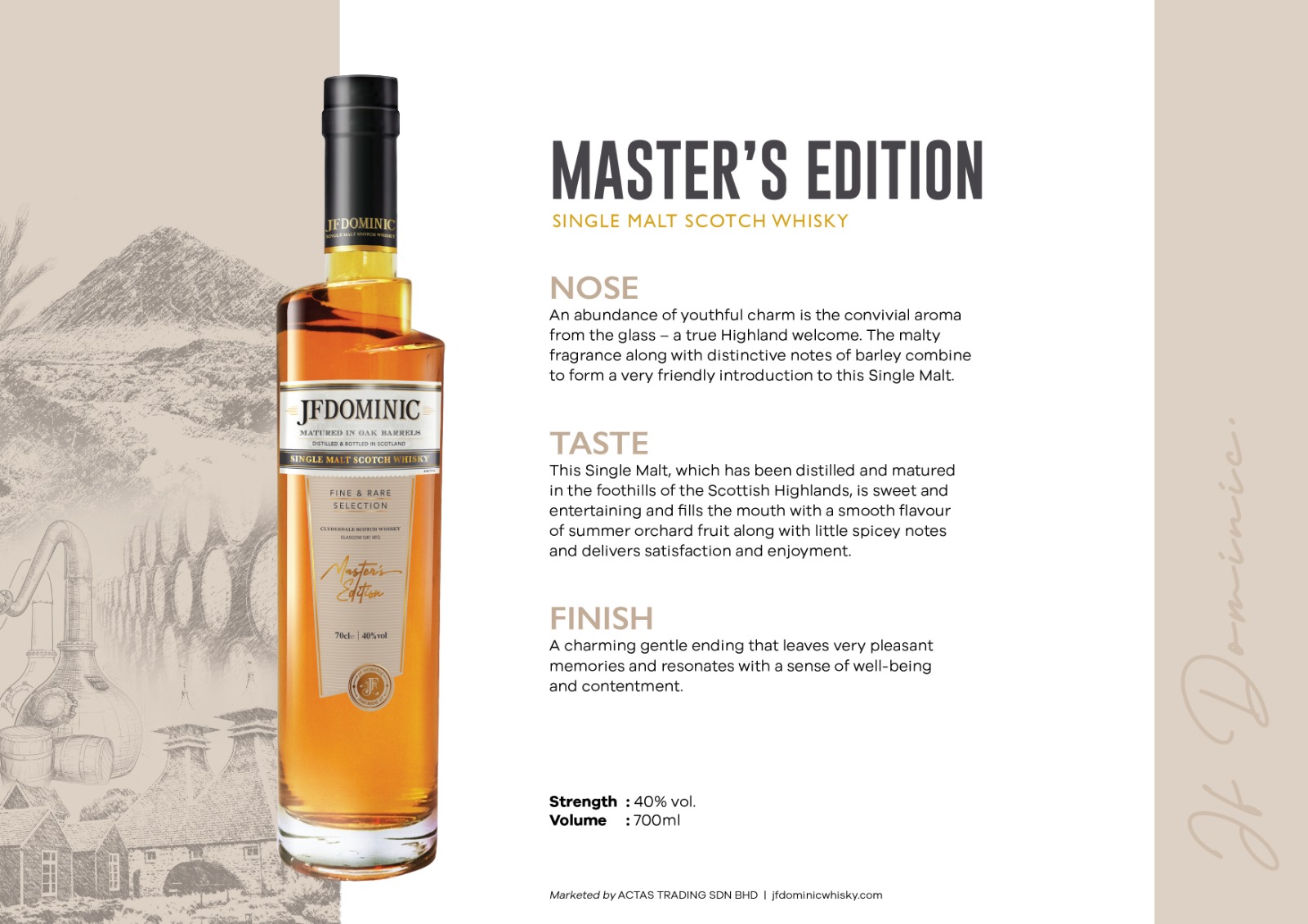 JF Dominic Whisky - Master Edition