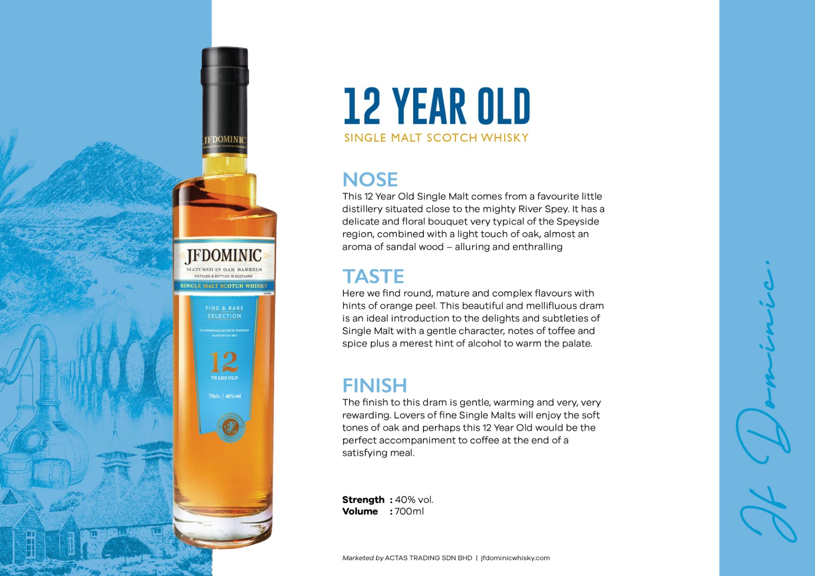JF Dominic Whisky - 12 Year Old